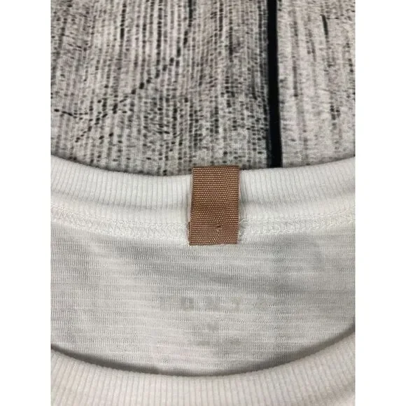 NEW Lunya Cool Cotton Every Body Pocket‎ Tee T-Shirt White Sz M - Picture 4 of 6